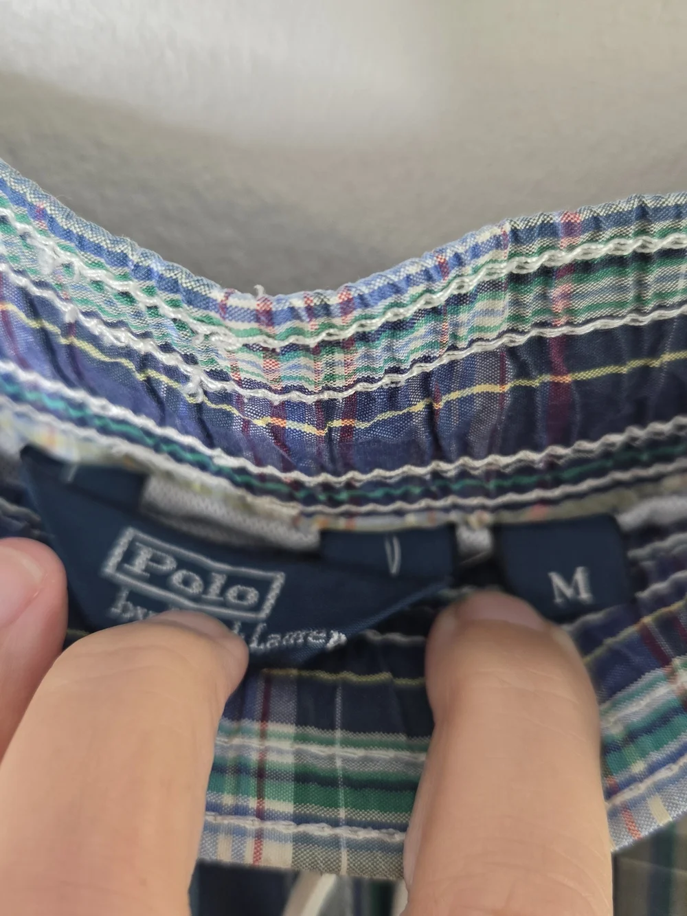 Polo by Ralph Lauren Navy & Green Plaid Swim Shorts